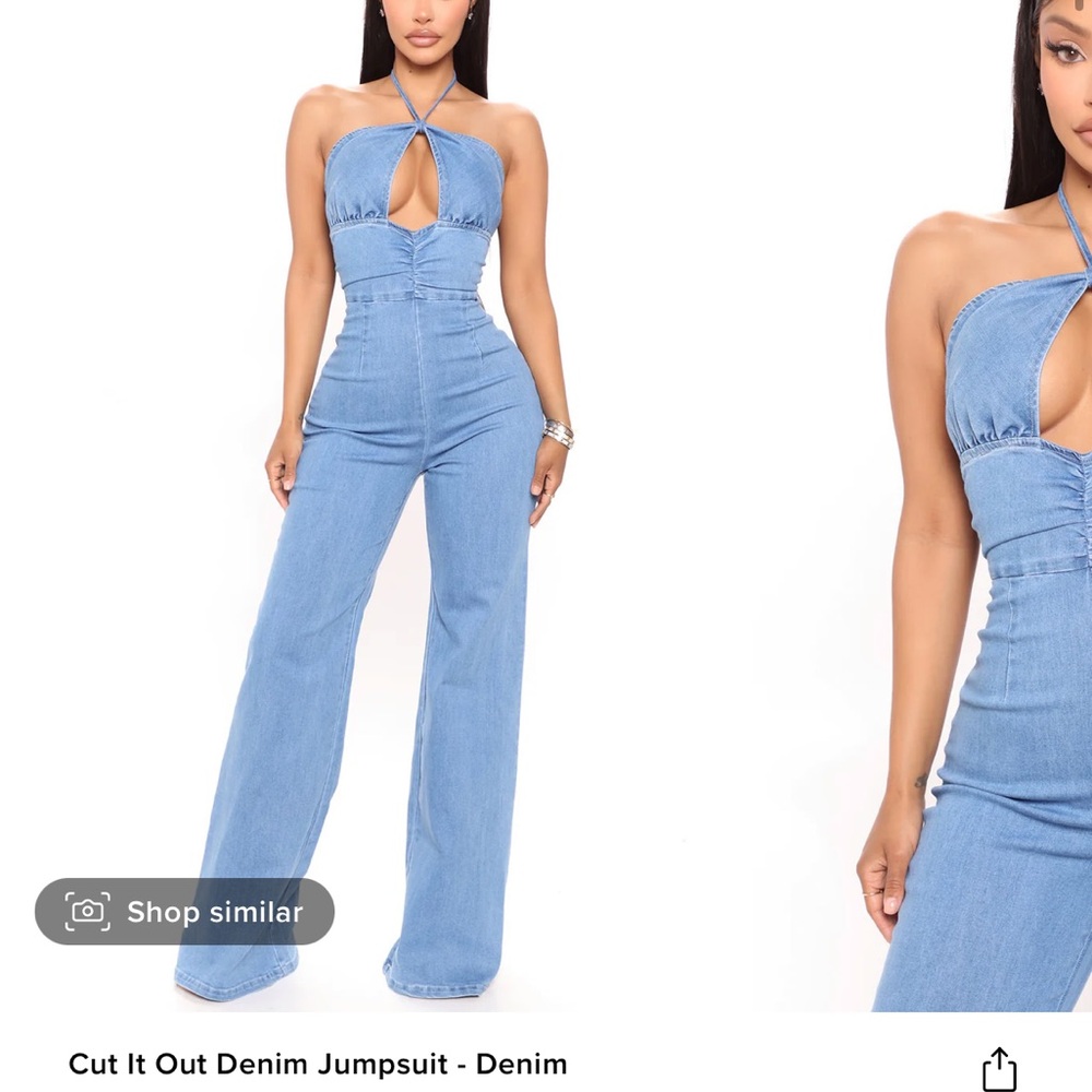 Fashion nova denim jumpsuit